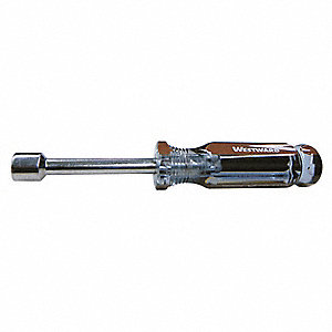 NUT DRIVER,7/16",HOLLOW,FLUTED,3"