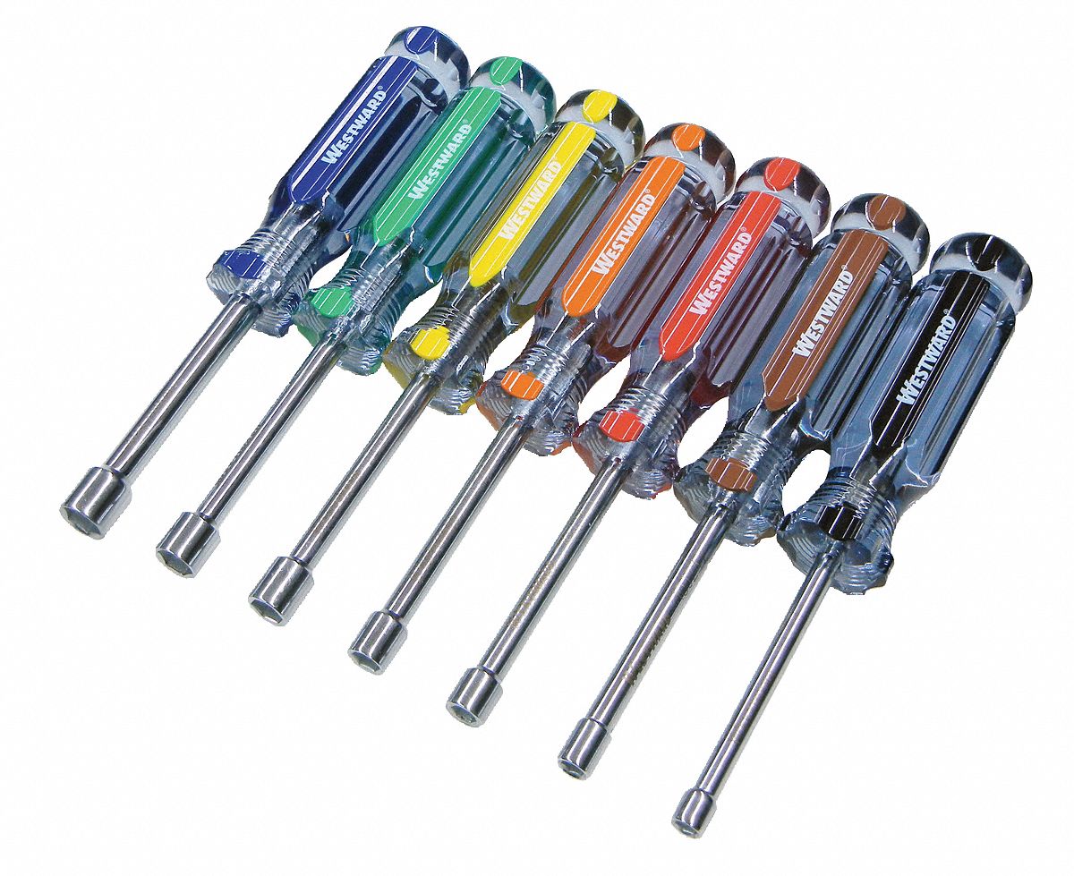 WESTWARD Nut Driver Set, Number of Pieces 7 10J24910J249 Grainger