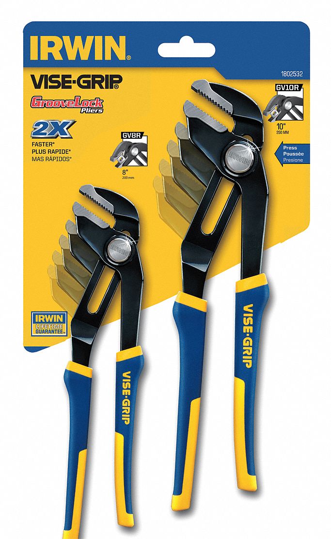Groove Lock Pliers Set Grainger