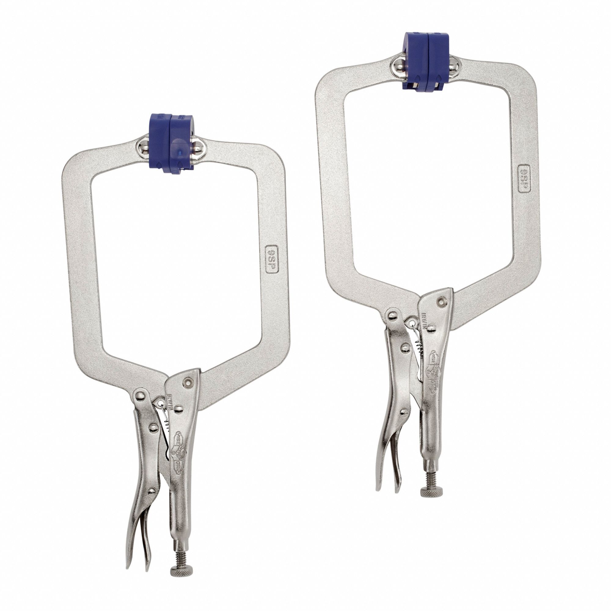 IRWIN VISEGRIP 9 in Locking Clamp Set, 4 1/2 in Max. Opening, 4 3/4 in
