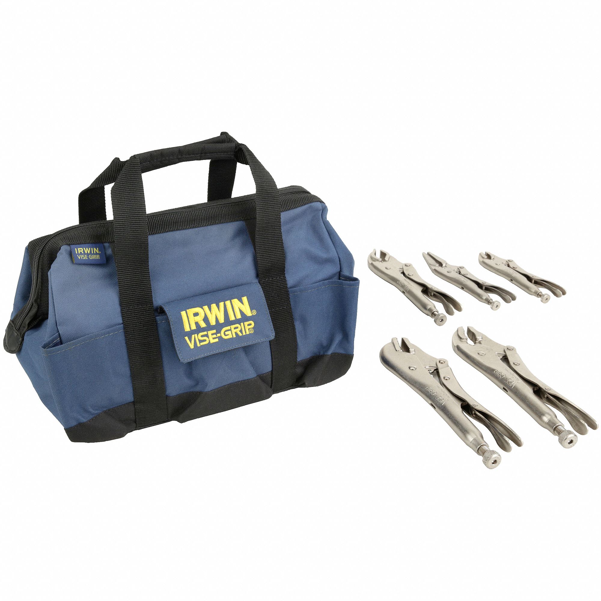 IRWIN VISEGRIP Locking Pliers Set Curved, 2 in_1 7/8 in_1 1/8 in_1 1/