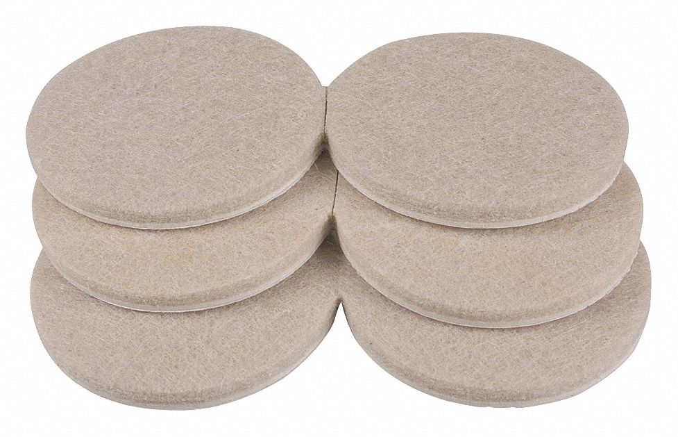 10J991 - Felt Pads Self-Stick Round 2 PK6