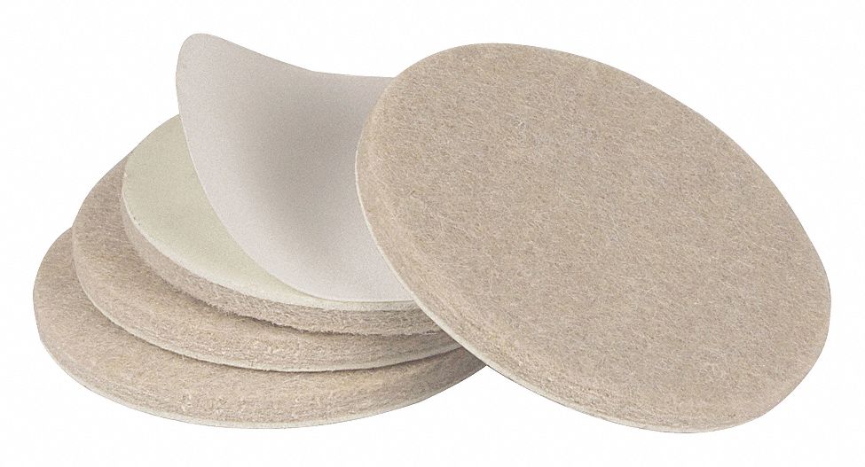 10J992 - Felt Pads Self-Stick Round 2-1/2 PK4