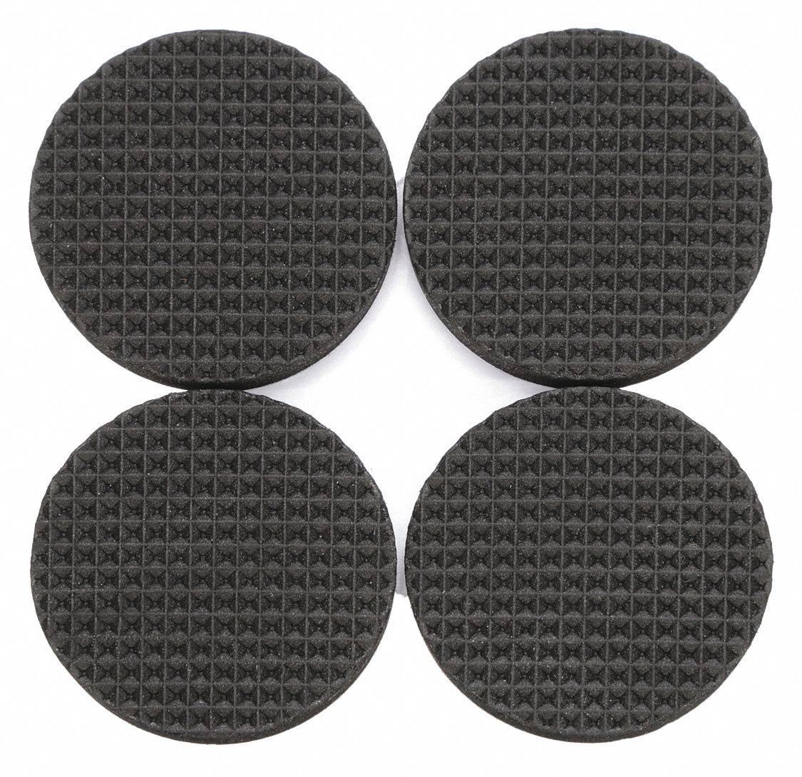 RUBBER GRIPPER PADS,ROUND,1-1/2 IN.