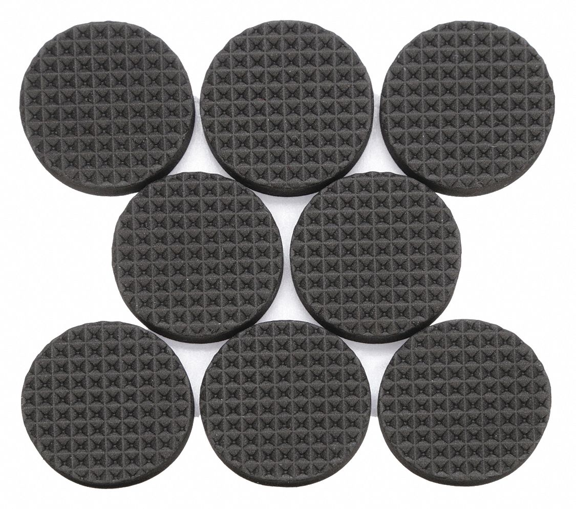 1 in Dia., 7/32 in Ht, Furniture Gripper Pads 10J99810J998 Grainger