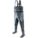 BOOT CHEST WADER, MENS, HEAVY-DUTY, STEEL-TOED, BLACK, SIZE 13, PVC