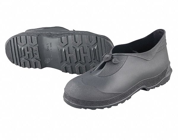 OVERSHOES, WOMENS, PLAIN TOE/LUG SOLE, WATERPROOF, BLK, 5 IN HEIGHT, SMALL, FITS SZ 6 TO 8, PVC