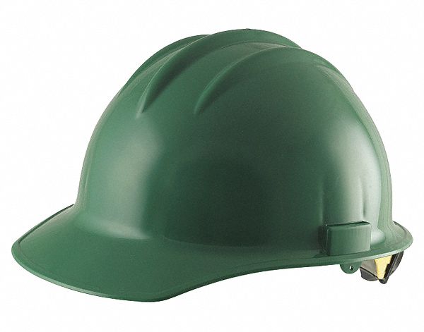 SAFETY CAP, 6-POINT PINLOCK, CSA E, FOREST GREEN, SIZE 6 TO 8, POLYETHYLENE