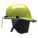 FIRE HELMET W/ 4 IN FACESHIELD, THERMOPLASTIC, 6-POINT RATCHET, YELLOW, SIZE 6½ TO 8