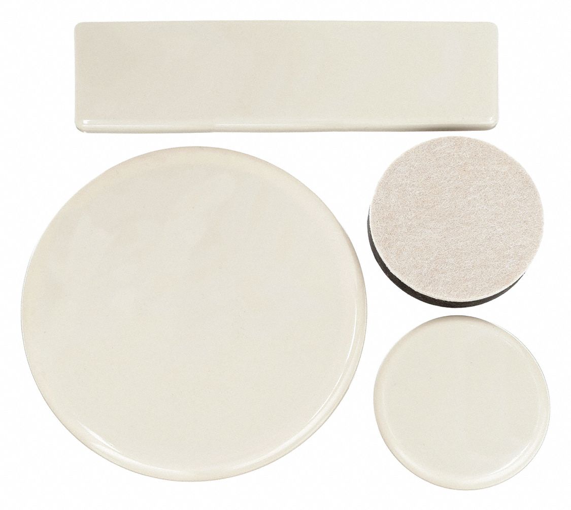 9 in Lg, 2 1/2 in Wd, Furniture Glides 10K00310K003 Grainger