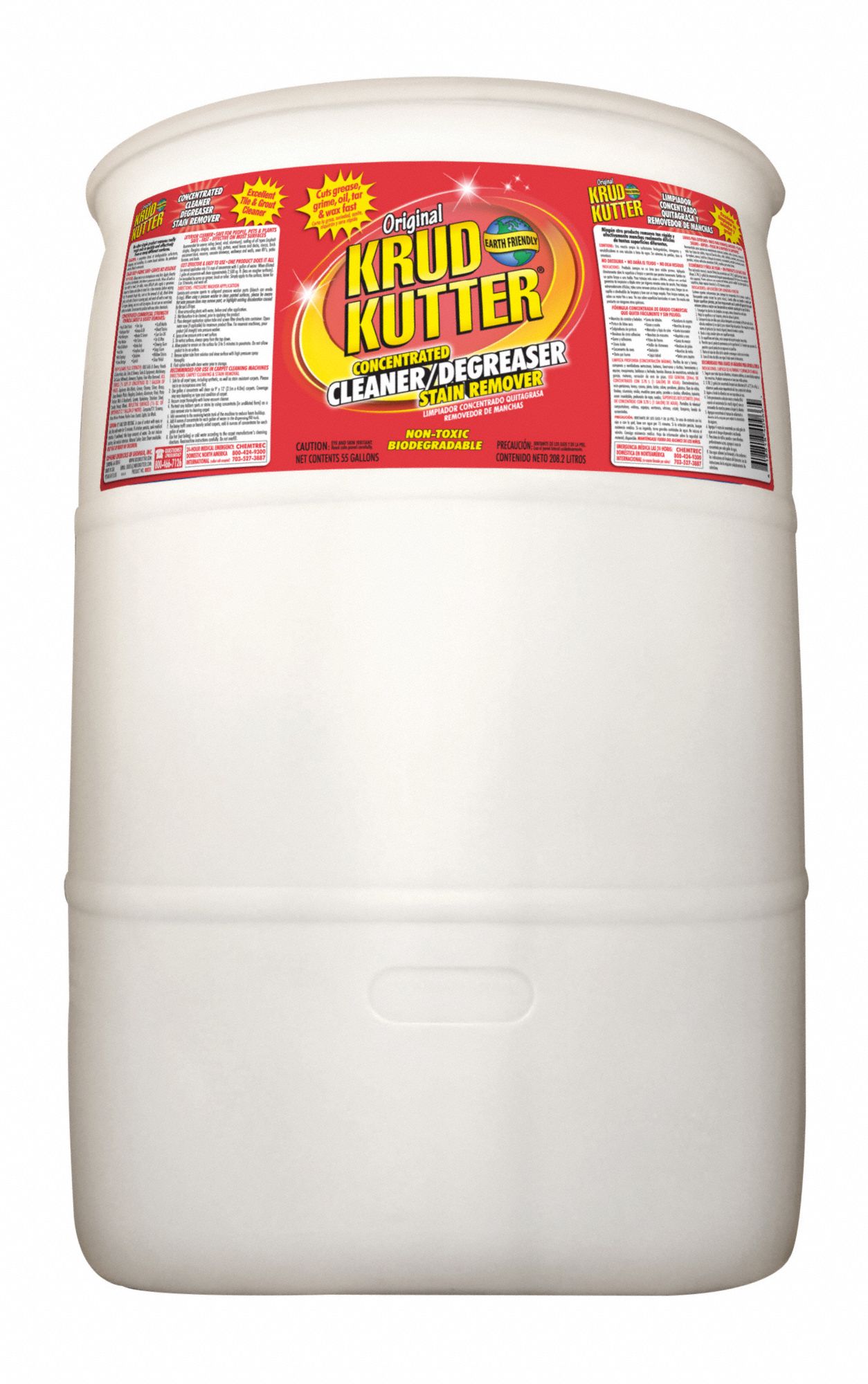 Cleaner/Degreaser: Water-Based, Drum, 55 gal Container Size, Concentrated, A1