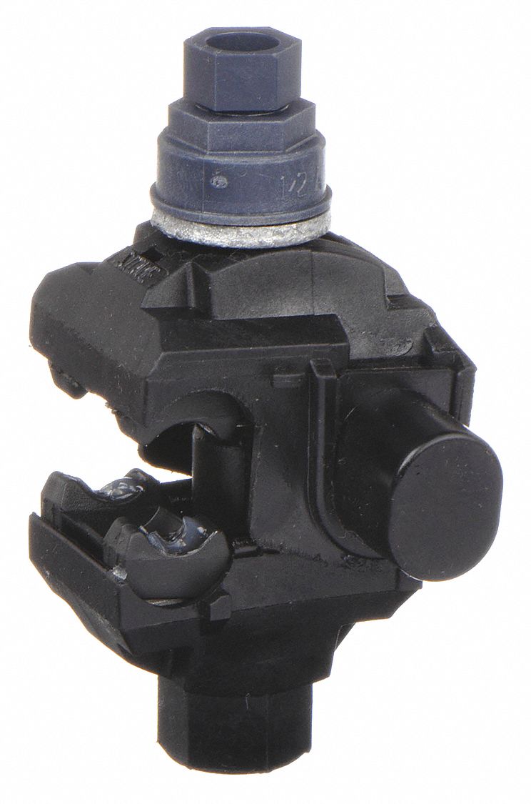 TAP CONNECTOR, BLACK, RUN TAP, 2 PORTS, 3 AWG TO 4/0 AWG RUN WIRE SIZE RANGE