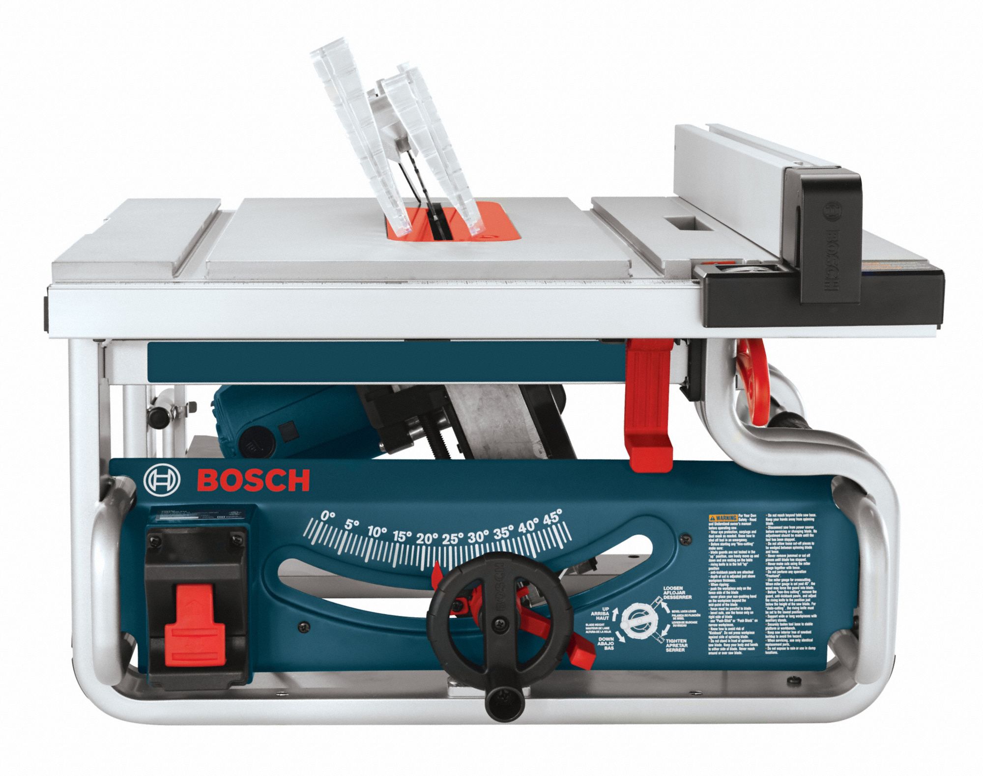 BOSCH Table Saw, Folding Stand Type, 10 in Blade Dia., 5/8 in Arbor