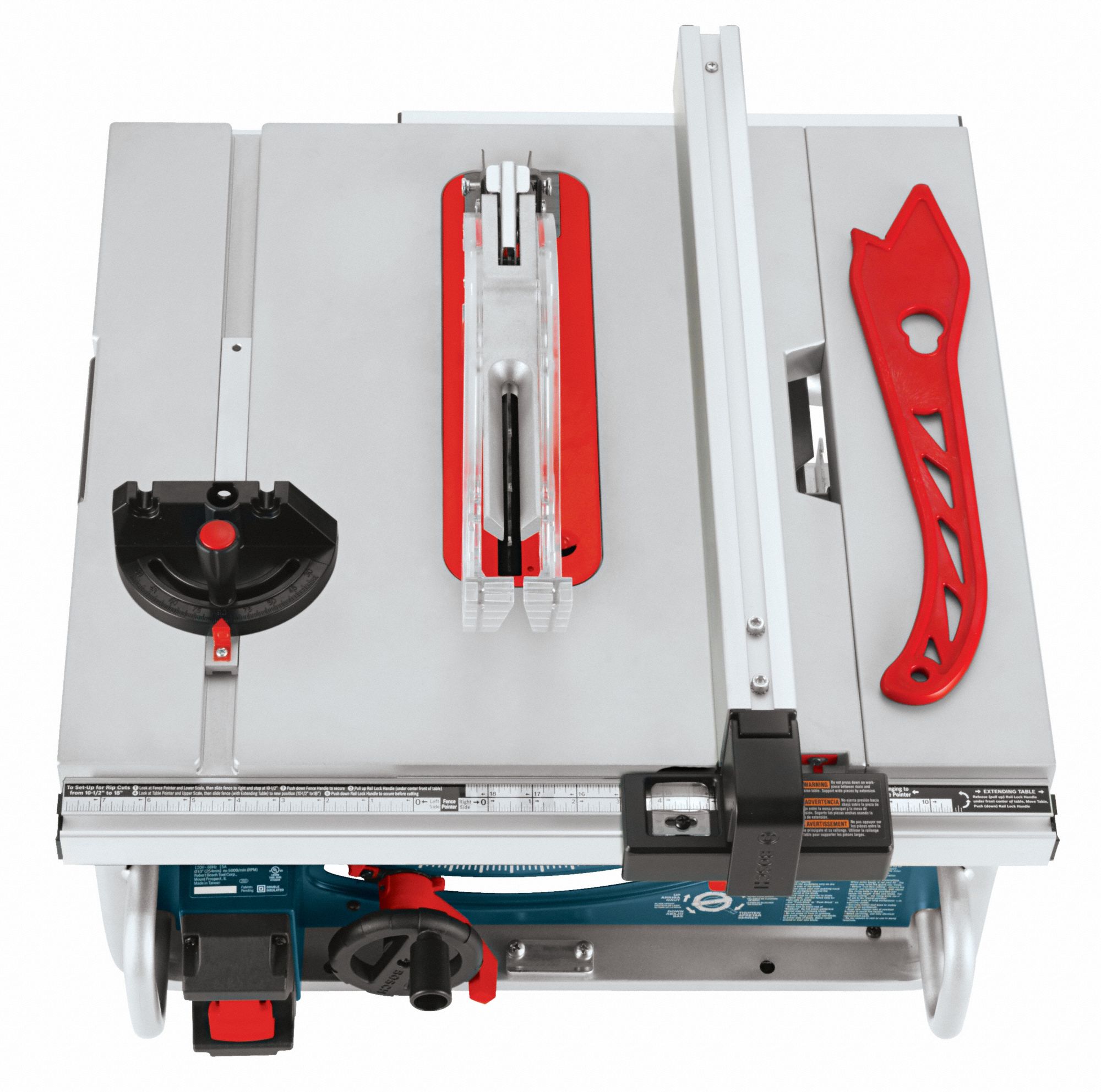BOSCH Table Saw, Folding Stand Type, 10 in Blade Dia., 5/8 in Arbor Size, Max. Blade Speed 5,000