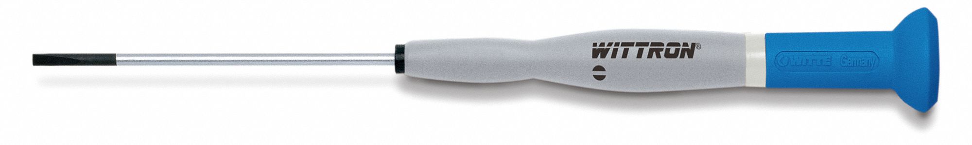 INSULATED PRECISION SLOTTED SCREWDRIVER, 3/32 IN TIP SIZE, 6½ IN OVERALL L, ERGONOMIC GRIP