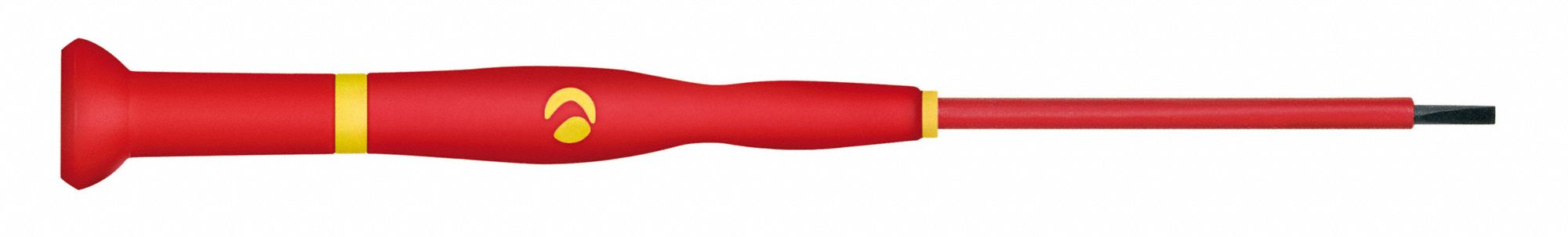 Insulated Precision Slotted Screwdriver: PRO WITTRON, Special Steel, 5/64 in Tip Size, Std Lg