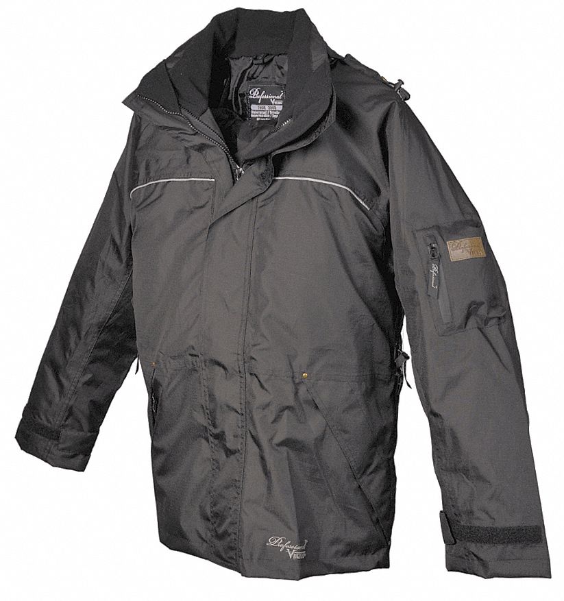 VIKING Breathable Rain Jacket, Black, 2XL - 10K284|3910JB-XXL - Grainger