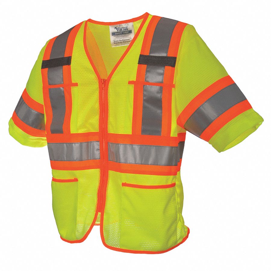 High Visibility Vest, Class 3, 2XL, Green