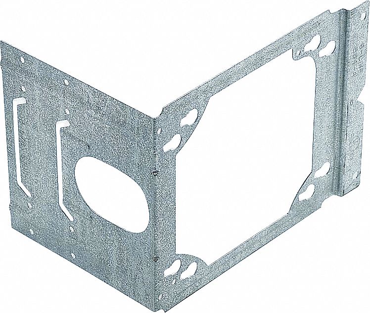 MOUNTING BRACKET, BOX SUPPORT BRACKET, PRE-GALVANIZED STEEL, SILVER, 1 IN OVERALL DP