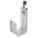 J-HOOK, 2 IN MAX. BUNDLE DIAMETER, 25 LB MAX. LOAD CAPACITY, GALVANIZED STEEL, SILVER