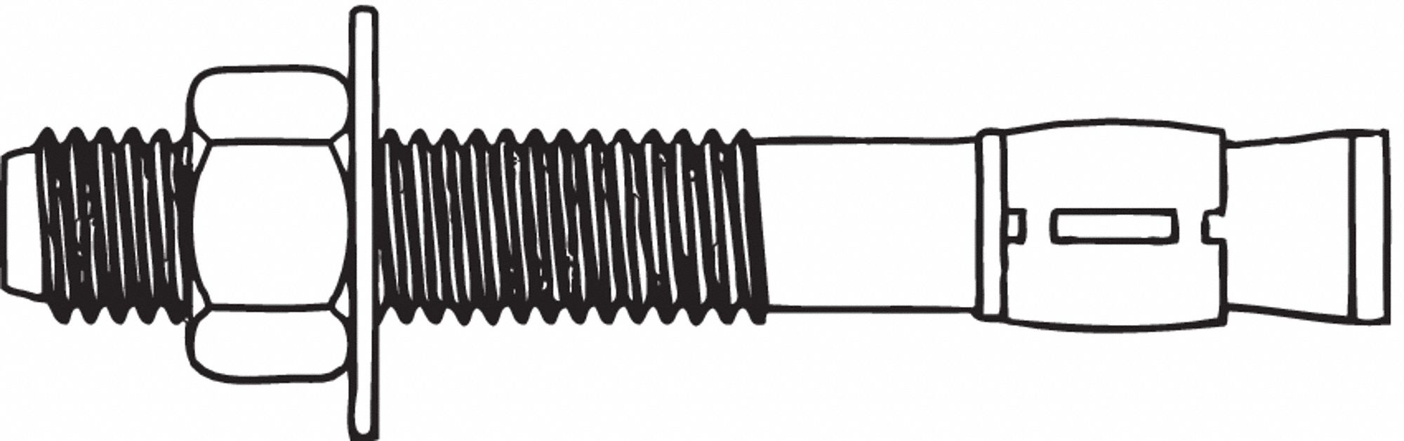 COBRA ANCHOR PARAWEDGE 1/4X13/4IN Seismic Wedge Anchors