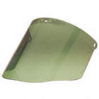 REPLACEMENT FACESHIELD VISOR, SINGLE CROWN, RATCHET, GREEN, PC, 14½ X 9 X 0.08 IN