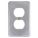 WEATHERPROOF COVER, STEEL, DUPLEX RECEPTACLES, 1 GANG, 4 9/16 IN OVERALL H, 3R