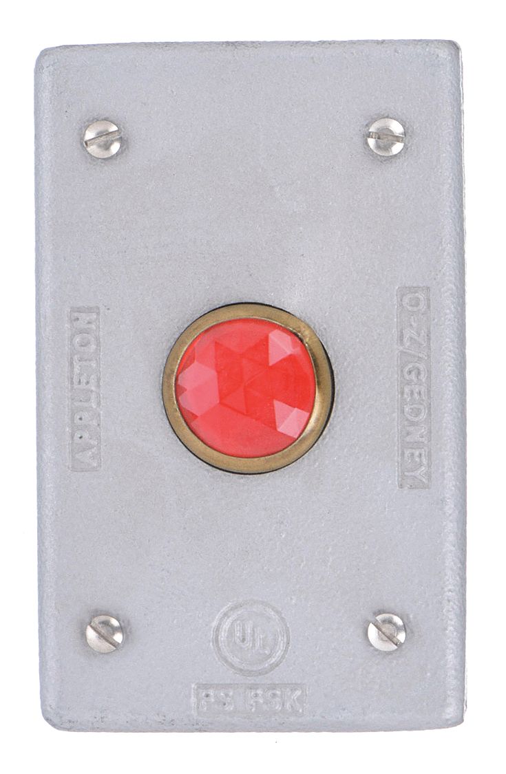 Weatherproof Cover: Aluminum, FD/FS, Pilot Lamps, 1 Gangs, 4 9/16 in Overall Ht