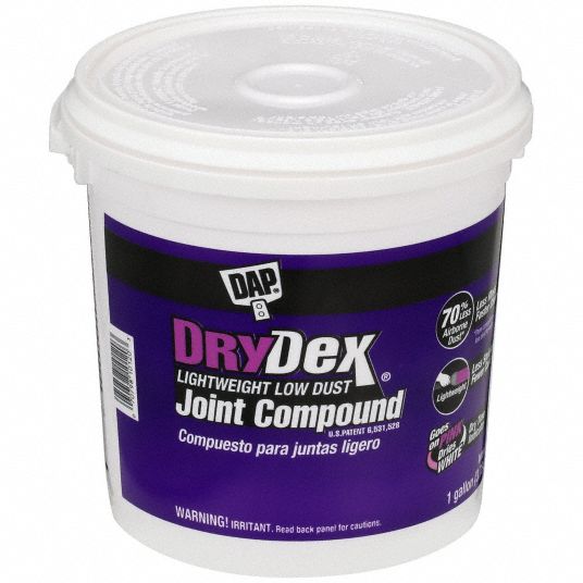 DAP Joint Compound: Premium Lightweight, 128 oz Container Size, Pail, White