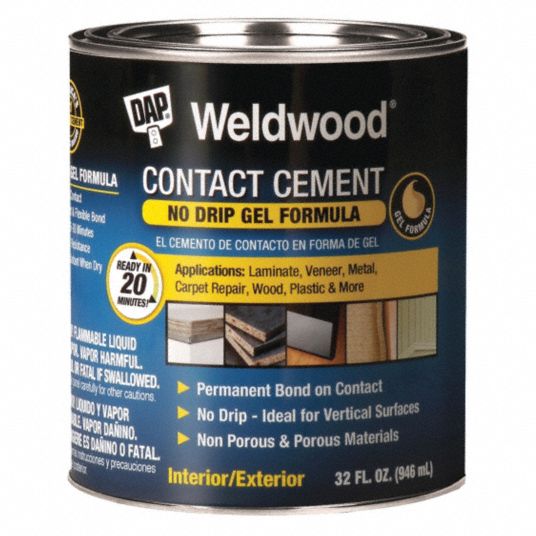 WELDWOOD 1 qt. Contact Cement, Tan 10L52025312 Grainger