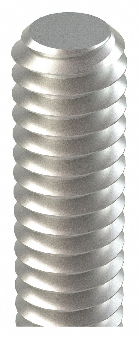 3/8-16 Thread Size, Stainless Steel, Fully Threaded Rod -  36LM77