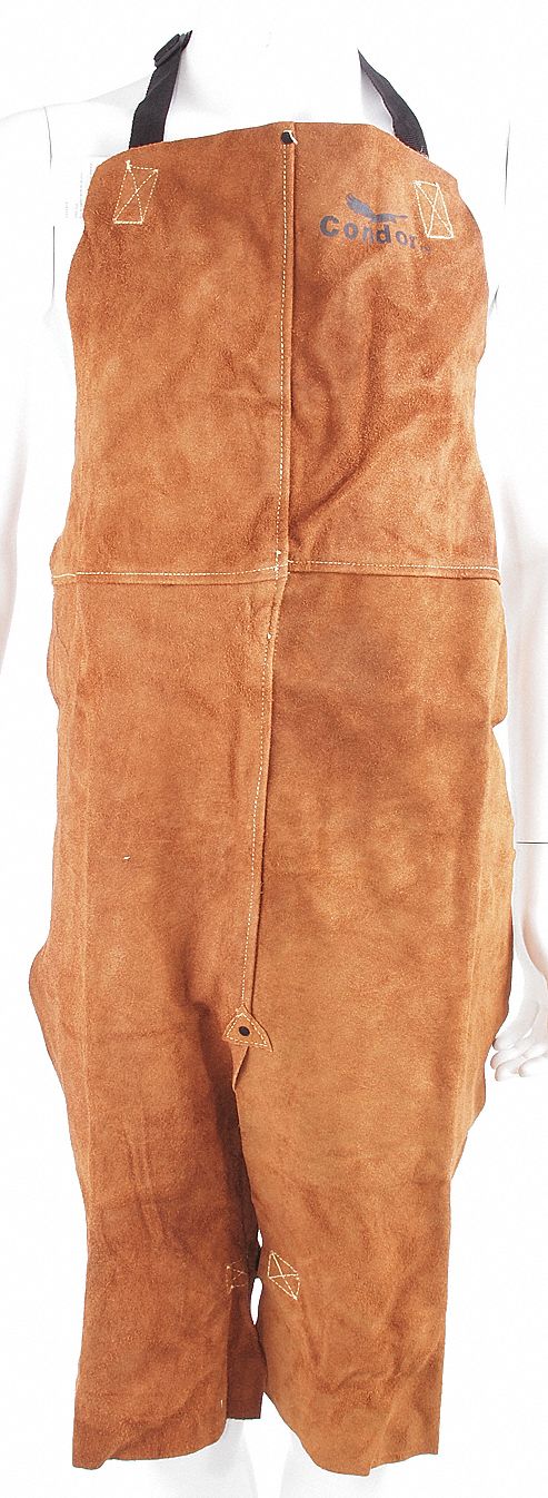 APRON SPLIT LEG LEATHER BROWN 24X36