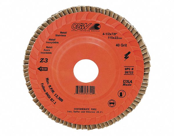 DISC FLAP TRIMMABLE 5X7/8 40G