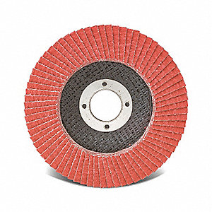 FLAP SANDING DISC, USE W/ STEEL, COMPACT, 80 GRIT, 5 X 7/8 IN, C3 CER/POLY
