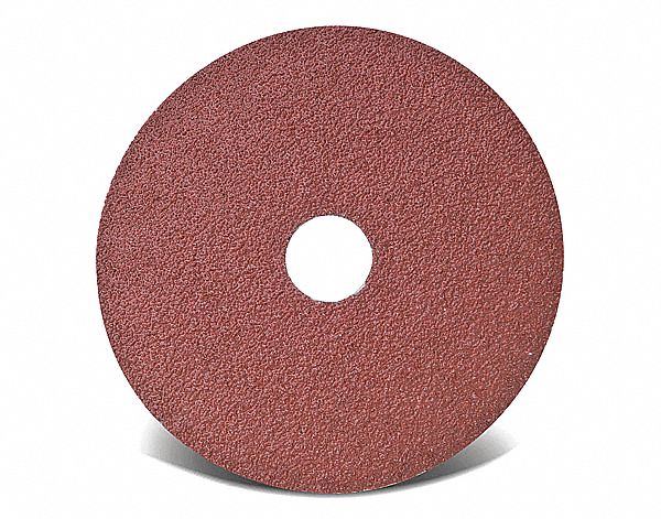 SANDING DISC, ABRASIVE, 36 GRIT, RPM 12 200, COOL-CUTTING, 5 X 7/8 IN, RESIN FIBRE/ALUM OXIDE