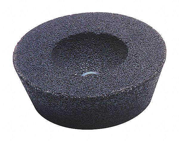 RESIN CUP WHEEL, 24 GRIT, 6048 RPM, 6/4-3/4 X 2 IN X 5/8"-11, STEEL/ALUMINUM OXIDE