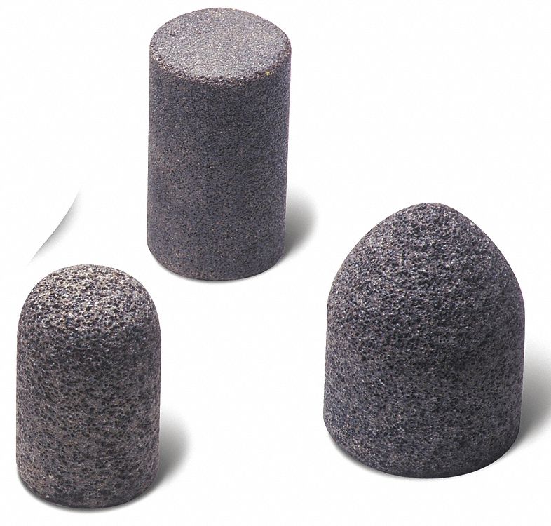 RESIN ABRASIVE CONE, TYPE 17, 18100 RPM, 3 X 2 IN, ARBOR 5/8 IN, ALUMINUM OXIDE