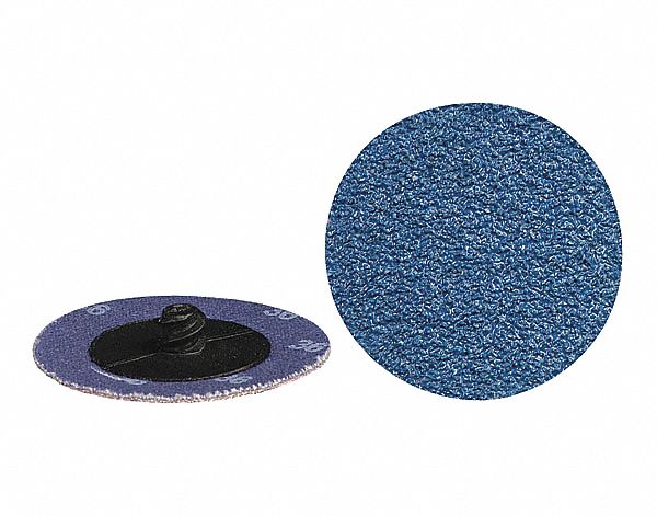 DISQUE PONÇAGE, CHANGEMENT RAPIDE, GRAIN 24, 2 COUCHES, BLEU, 2PO, OXYDE D'ALUMINIUM/ZIRCONIUM