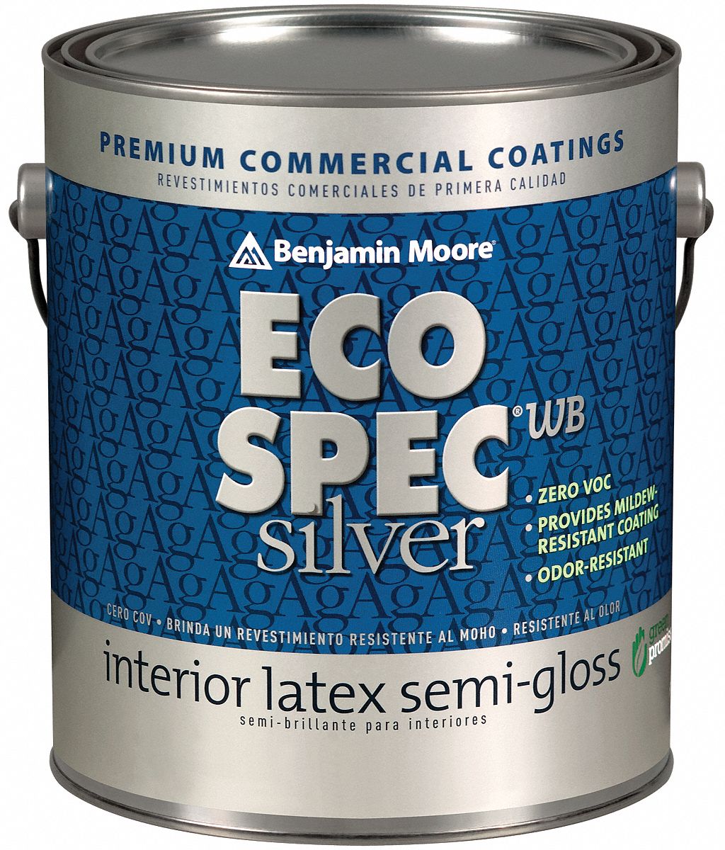 BENJAMIN MOORE SemiGloss Interior Paint, Dinner Party, 1 gal 10M40304764X0010098080 Grainger