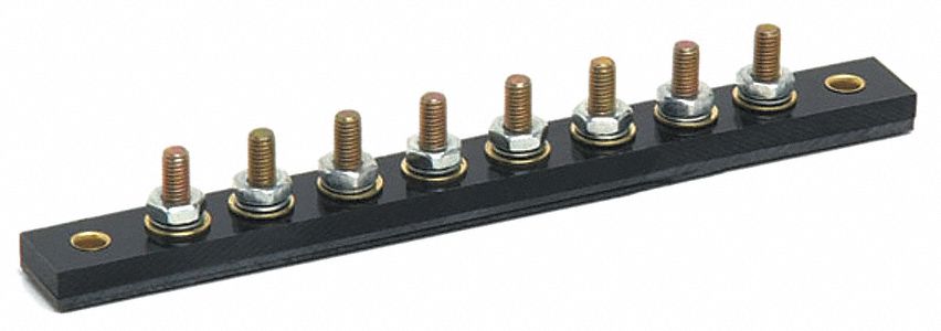 TERMINAL, BLOCK, 6.37 IN L X 5/8 IN W X 0.84 IN D, 8 POLES