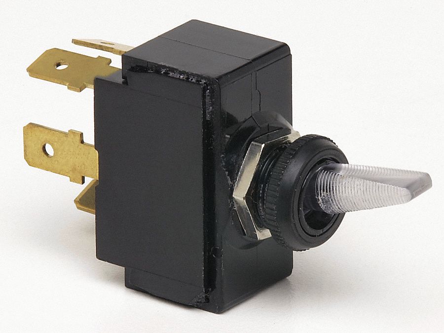 TOGGLE SWITCH, 4 BLADES, SILVER, MOUNTING HOLE 15/32 IN, STEM LENGTH 15/32 IN
