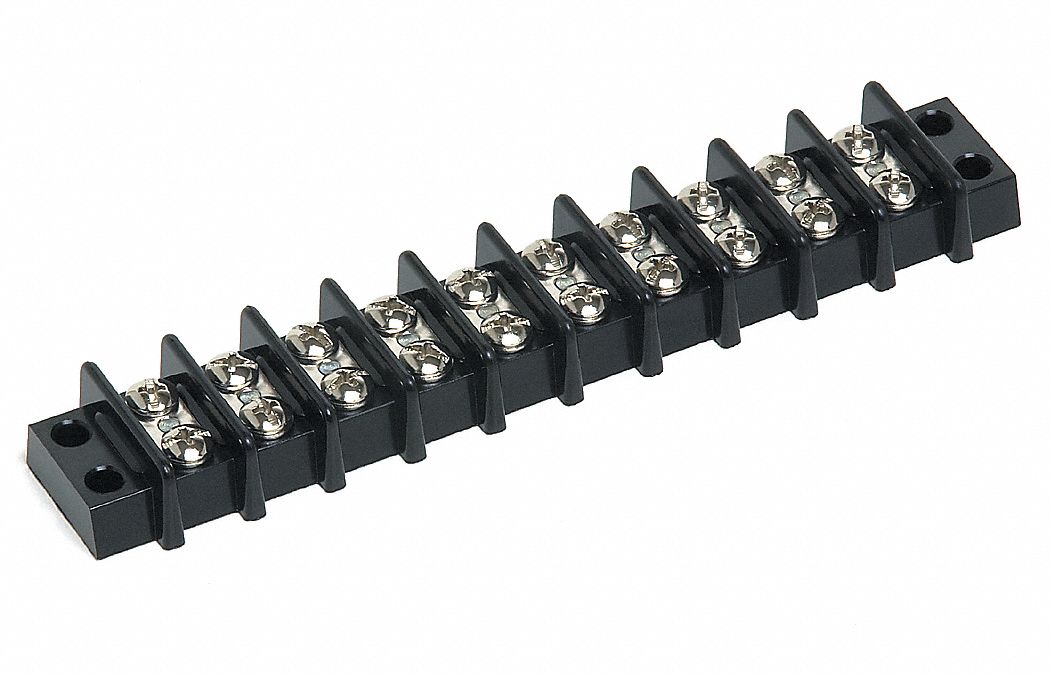 TERMINAL, BLOCK, 6.59 IN L X 1.31 IN W X 0.67 IN D, 10 POLES