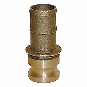 ADAPTER E SHANK, CAM & GROOVE, 250 PSI, TEMP -101 ° C TO 232 ° C, 3/4 IN, BRASS
