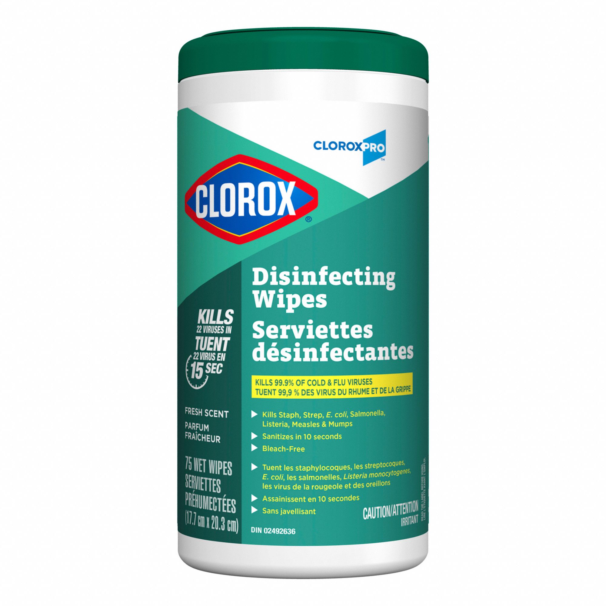 CLOROXPRO CDW FRESH SCENT WIPES 75 CT