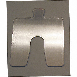 REPLACEMENT SHIM PACK, PRE-CUT, 3 X 3 IN, 0.020 IN THICK, 304 STAINLESS STEEL, PK 20