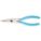 PLIERS, CARBON STEEL, BLUE HANDLE, LONG-NOSE PLIERS, 8 IN L, 0.55 LB WEIGHT
