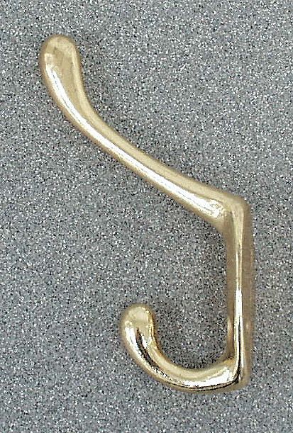 CANAROPA HOOK, HAT/COAT, 3 1/2 X 2 1/4 IN, HOOK 3/12 IN, BRASS/ZINC - Hooks  - CNR3543BP