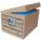 BANKERS BOX W/ LID, KRAFT/BROWN, 12X10X15 IN, 350LB CAP, CORRUGATE, BDL 25