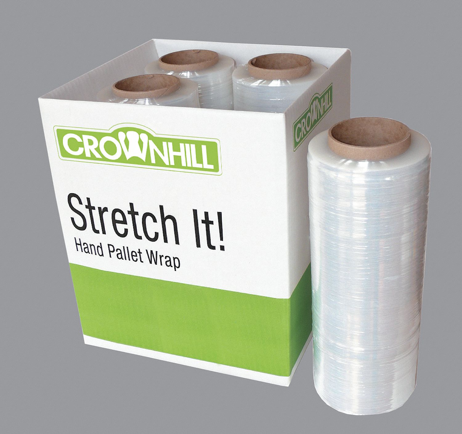 HAND PALLET WRAP, LIGHT, 37 GA, 17.7 IN X 1476 FT, CLEAR, POLYETHYLENE