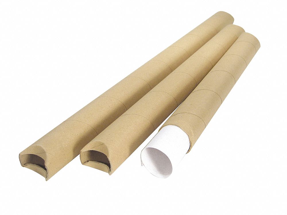 MAILING TUBE, CRIMP END, REUSABLE, 30 X 2 IN, KRAFT